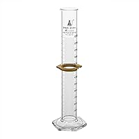 Vista 6 de EISCO Cilindro graduado, 1.7 fl oz - ASTM, tolerancia clase A ±0.0.8 fl oz - Collar protector, base hexagonal - Graduaciones blancas - Vidrio