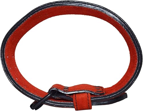 Miniatura 3 de Cinturón de levantamiento de pesas, cuero premium de 0.394 pulgadas, hebilla de doble punta, soporte de espalda para sentadillas, peso muerto y