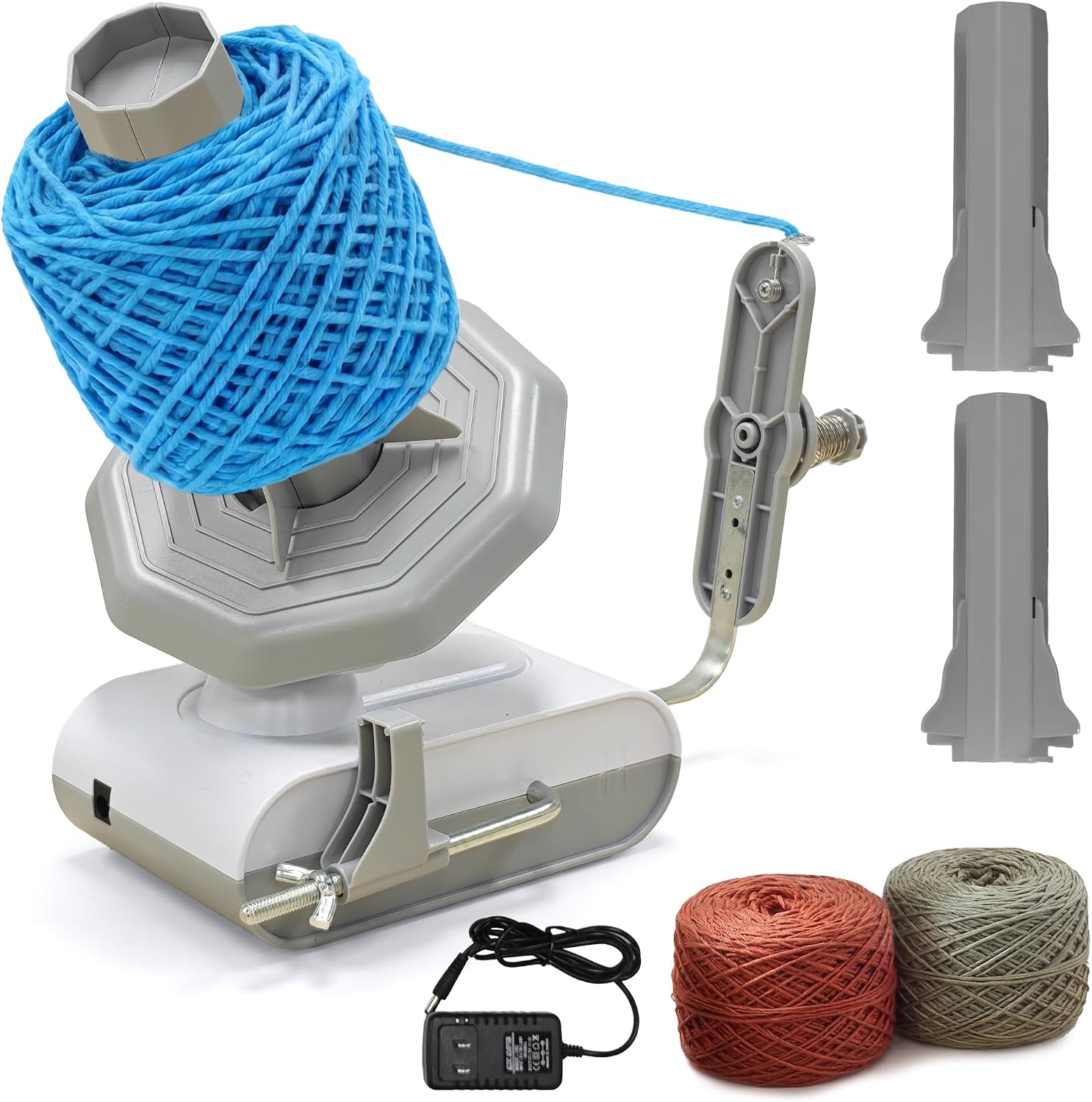 Yarn Winder Electric Yarn Spinner - Automatic Yarn Ball Winder Cake Roller for Crocheting Knitting - Large Capacity Compact Baller Spooler for Crochet