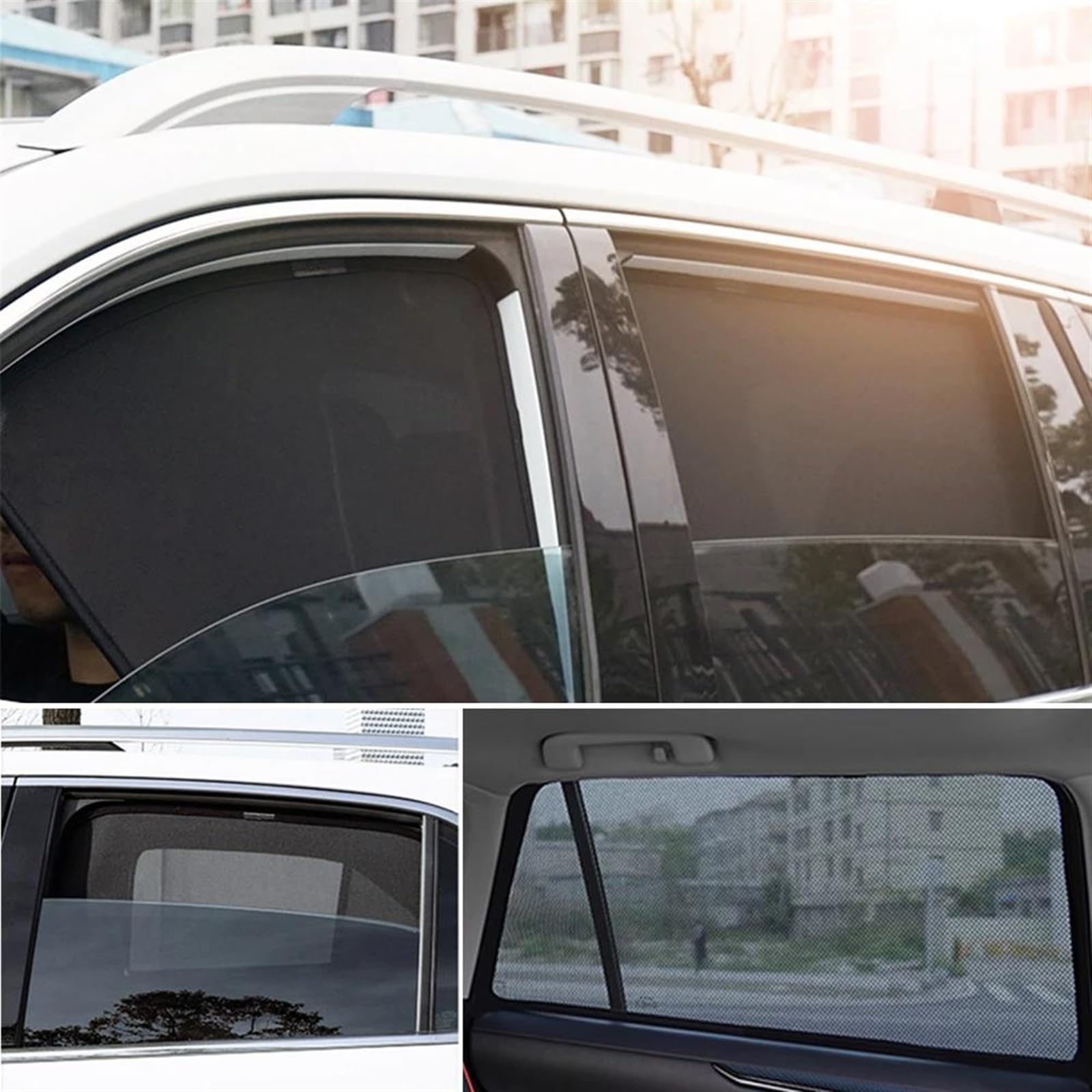 Parasole Auto Per Subaru Per Forester SH 2008-2013 Magnetico Auto Parasole Anteriore Posteriore Parabrezza Telaio Tenda Bambino Finestrini Laterali(5PCS R Train B)