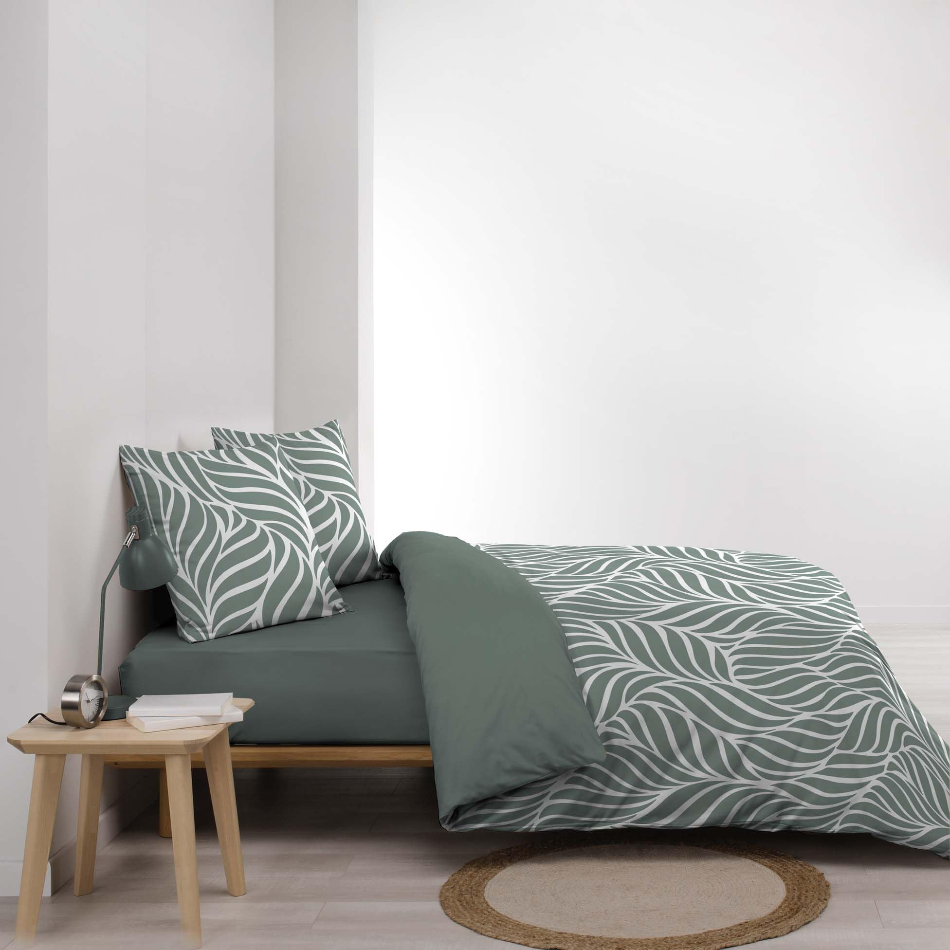 Douceur d'Intérieur, Parure de Lit 3 Pièces (260 x 240 cm) Morgane Sauge, 100% Coton