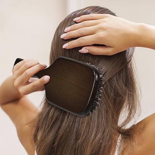 Miniatura 8 de Premier - Juego de cepillos de pelo 100% con cerdas de jabalí NORSEWOOD para cabello largo, corto, grueso, rizado, lacio, ondulado, seco, para