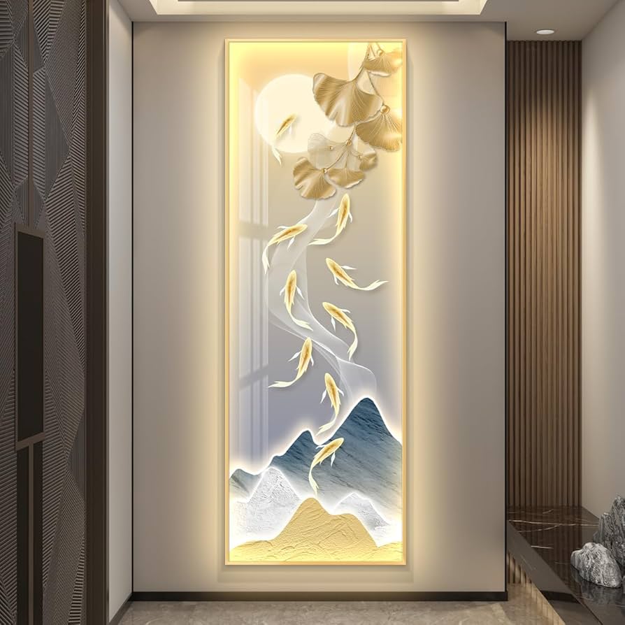 新品·縁起象、壁画、背景、掛画 Amazon.com: Ecqizer 入户玄关现代装饰画客厅轻奢镶钻羽毛风景晶