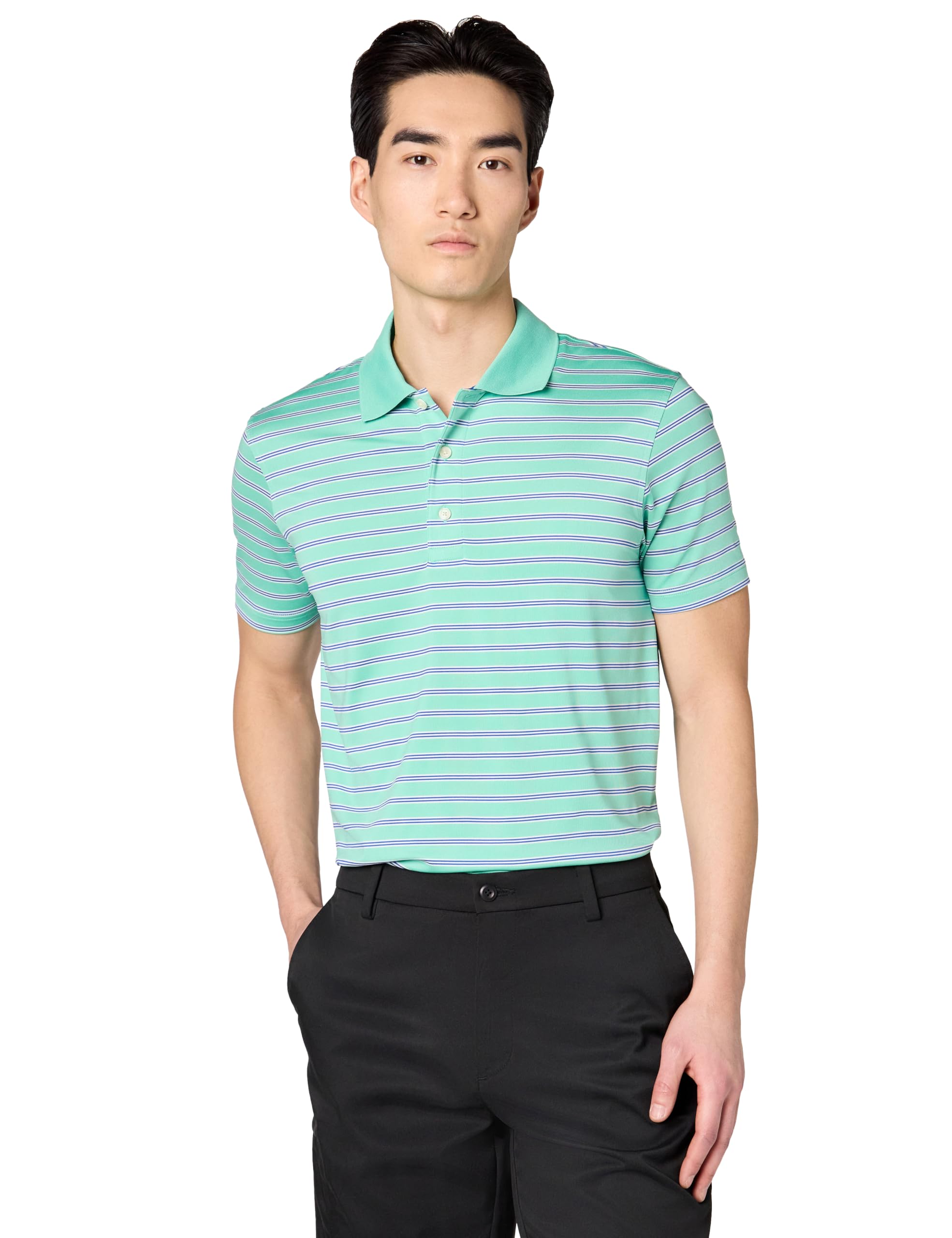 Polo KNT Perf Bb1 STP homme, vêtement maille respirante casual chic bleu marine
