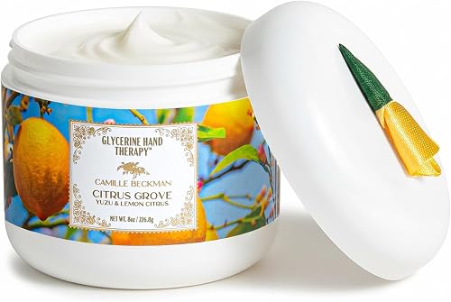 Camille Beckman Glycerine Hand Therapy Cream, Citrus Grove Scent, 8 Ounce