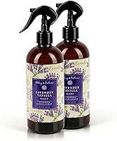 Abbey & Sullivan Lavender Vanilla Linen Spray - Fabric Freshener & Odor Eliminator, Pack of 2 (16 oz) - Long-Lasting Freshness