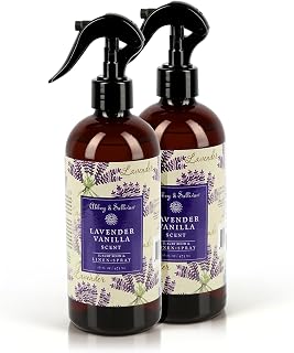 Abbey & Sullivan Lavender Vanilla Linen Spray - Fabric Freshener & Odor Eliminator, Pack of 2 (16 oz) - Long-Lasting Freshness