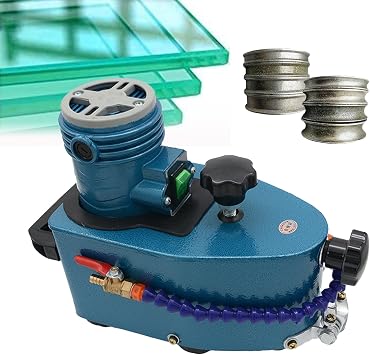 Portable Glass Edging Machine Glass Edge Polishing Machine Electric Small Glass Edging Machine, DIY Diamond Glass Art Corner Grinding Edging Machine, Polish Edge Machine for Plane,Curve