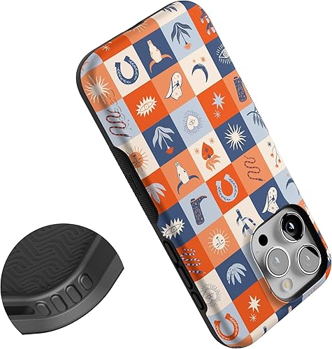 Vista 485 de Casely Funda para iPhone 15 Pro Jardín Secreto Flores mixtas Funda atrevida Compatible con MagSafe y botón de acción Jardín Secreto Floral