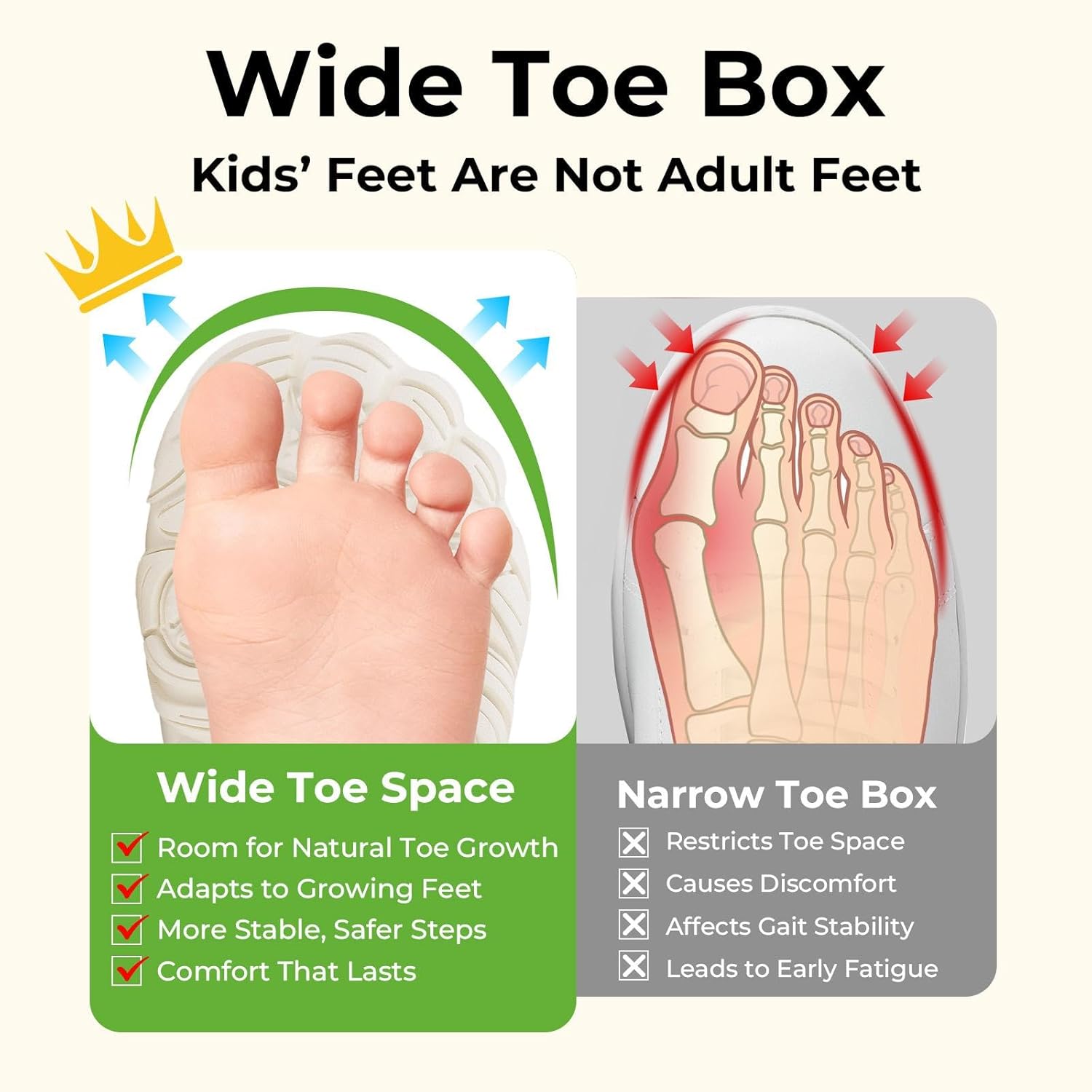 SAGUARO Kids' Barefoot Shoes Wide Toe Box Zero Drop Sneakers Non-Slip Minimalist Shoe - Image 3