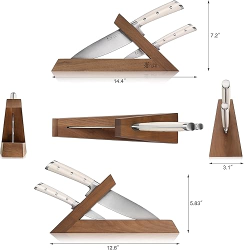Miniatura 4 de Cangshan Serie S1 1026023 Juego de bloques de cuchillos Tai forjados de acero alemán de 3 piezas
