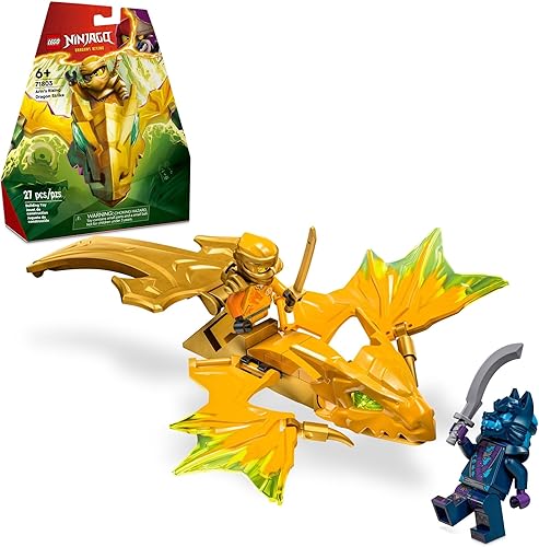 LEGO NINJAGO - Juguete de Arin's Rising Dragon Strike, juego de figura de acción ninja con minifigura de Arin, juego de juguete de batalla ninja