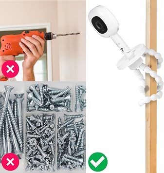wochel Baby Monitor Mount Compatible with Nanit Pro Smart Baby Monitor & Flex Stand Nanit Baby Monitor, Portable Travel Stand Tripod Baby Camera Mount Attach Your Baby Cam Wherever You Like