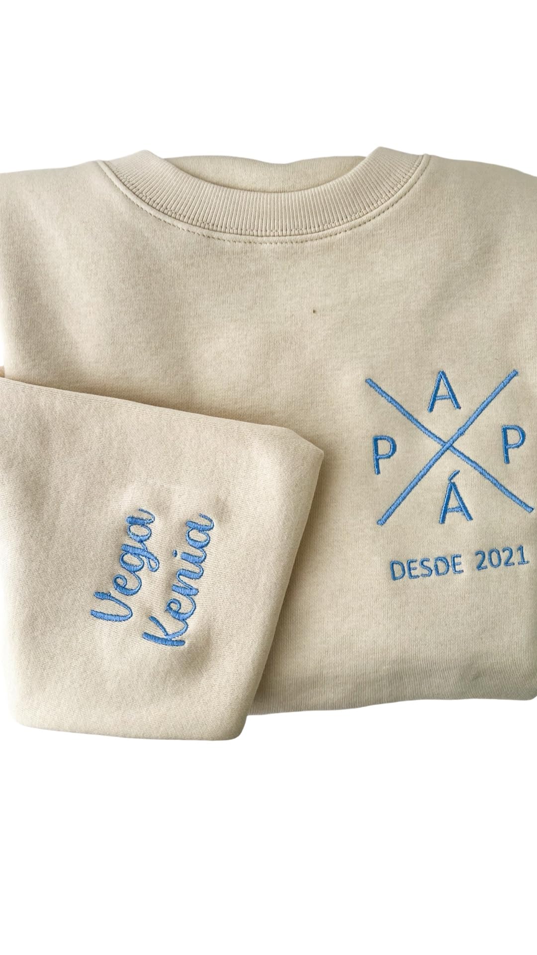Sudadera Personalizada Mediante Bordado | Regalo Original Personalizado | Ideal para Día del Padre, Día de la Madre, San Valentín, Amigos