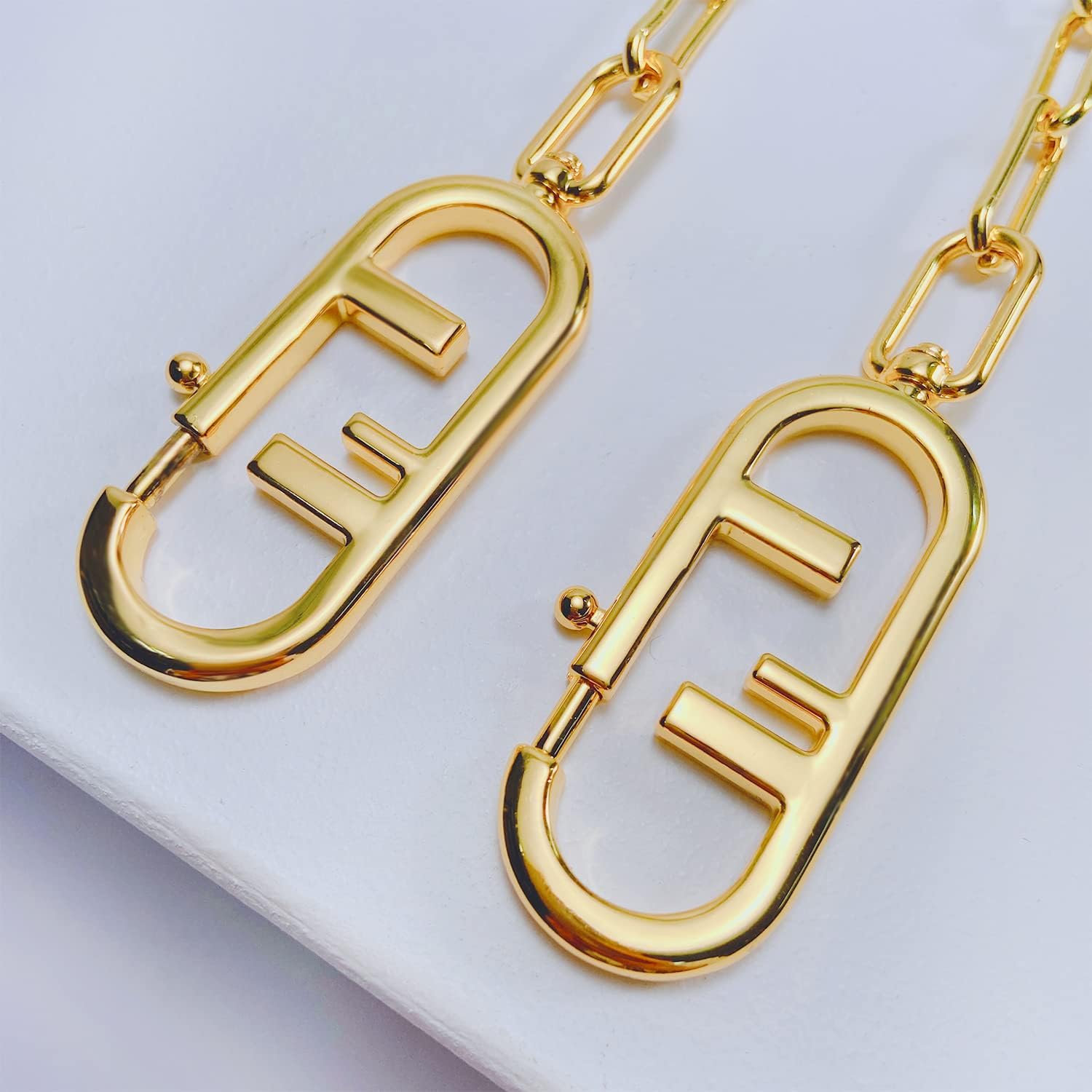 30.3" DIY Alloy Chain Strap Handbag Chains Accessories Purse Straps Shoulder Cross Body Replacement Straps(K-Gold,47.2inch)