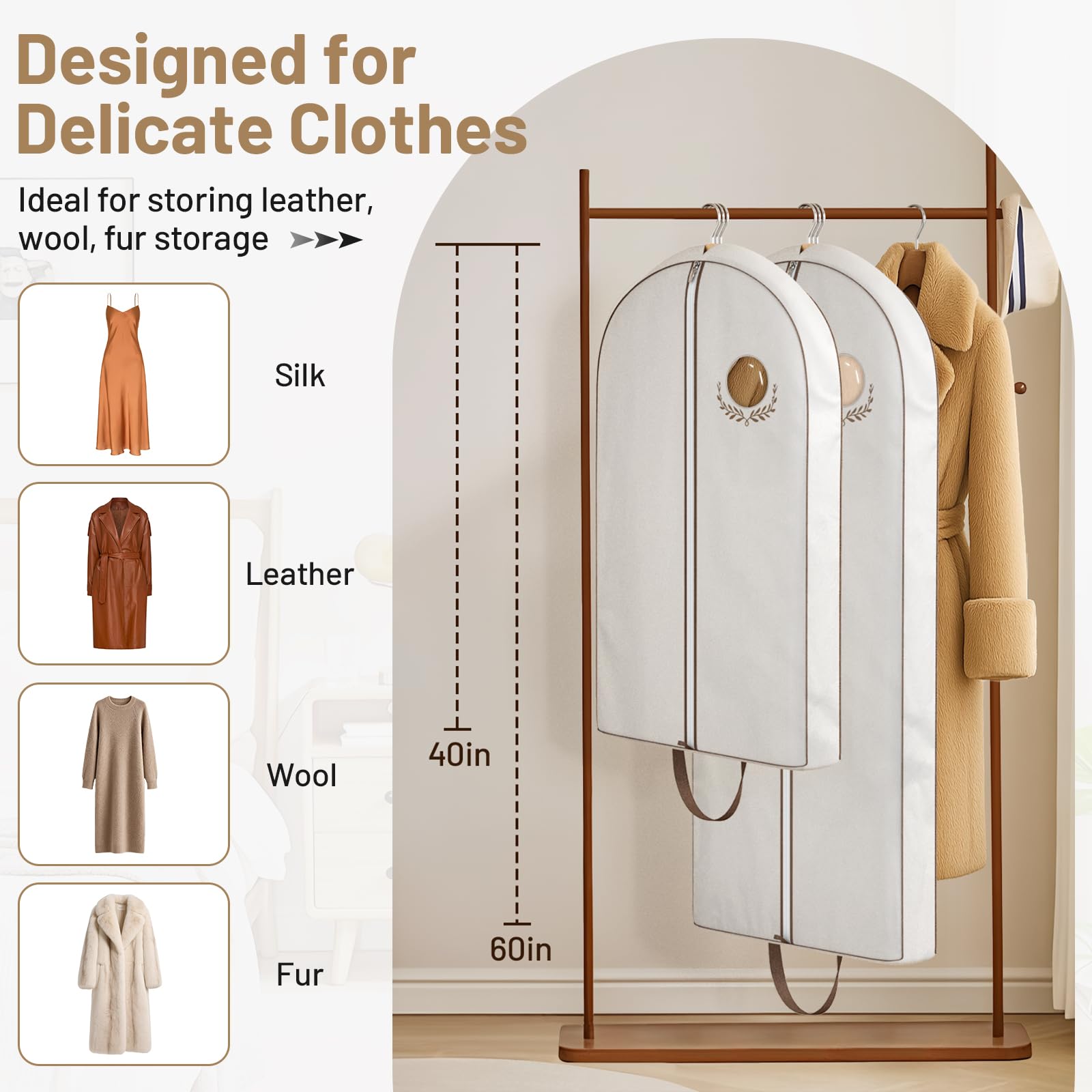 MISSLO 60" Cotton Garment Bag - Thumbnail 4