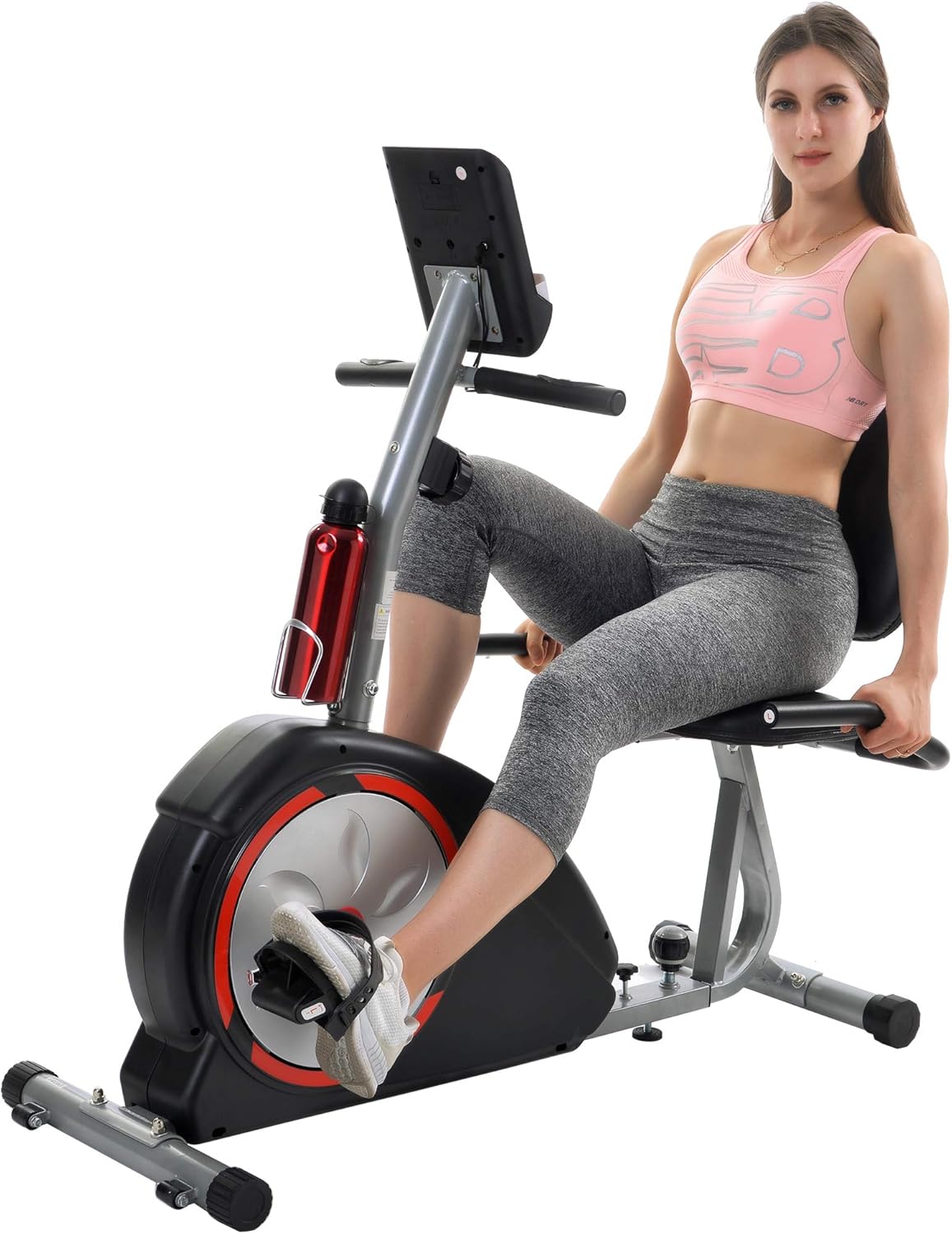 Recumbent Exercise Bike with Stationary and Pulse