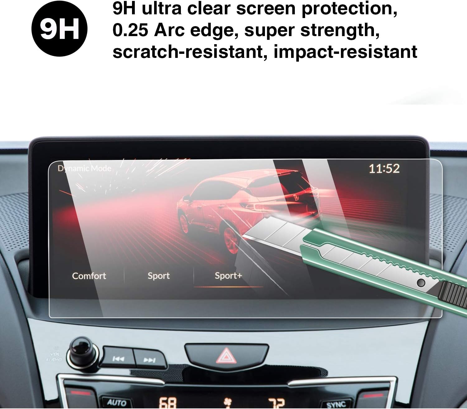 yee pin 2020 rdx screen protector 10 2 car for 2019 2020 2021 rdx center control touch screen car navigation display glass protective film high clari