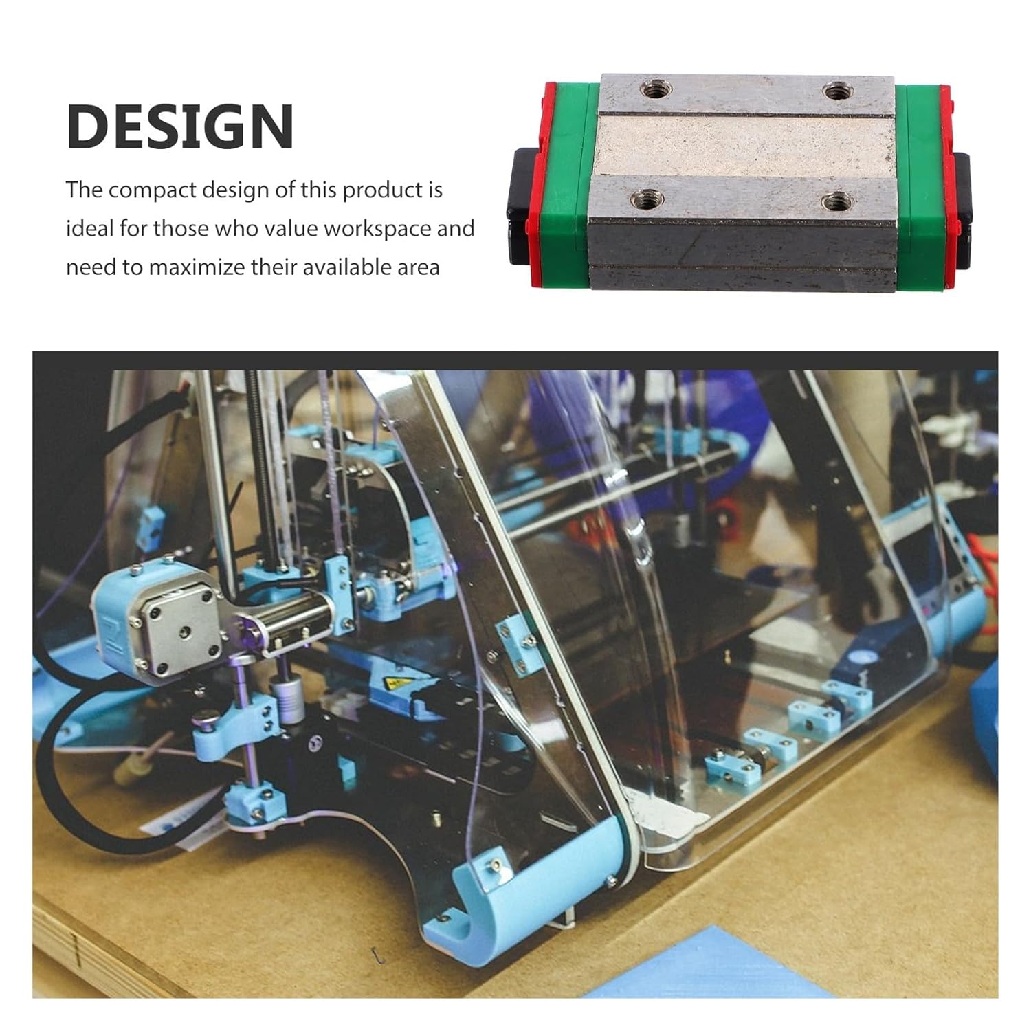 Miniature Linear Motion Guide MGN12H Miniature Linear Guide Bearing Slider Block for Printer Machine
