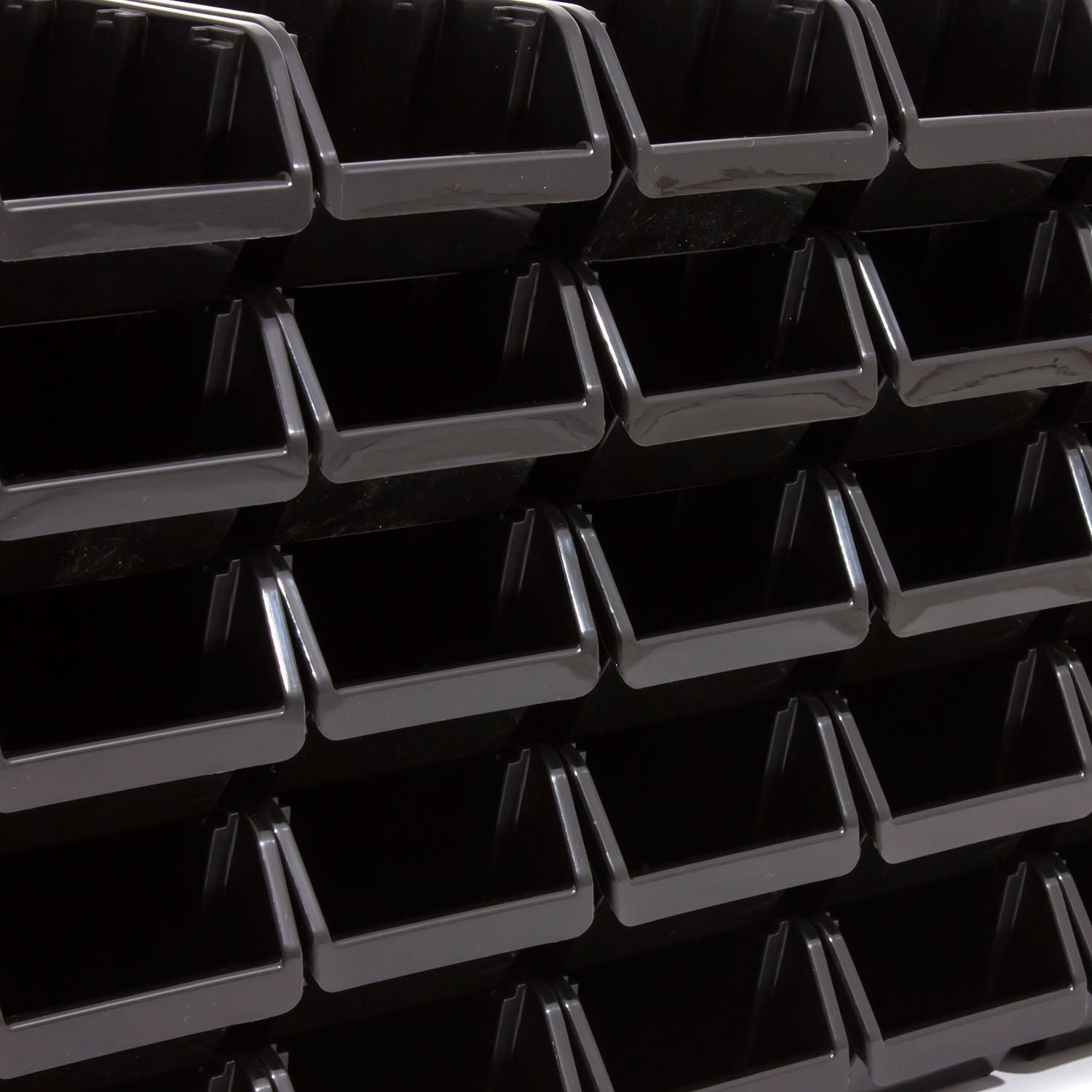 120 Stück Stapelboxen 0,5 Liter Lagerkiste Lagerbox Sichtlagerkasten Box 115 x 80 x 60 mm Schwarz