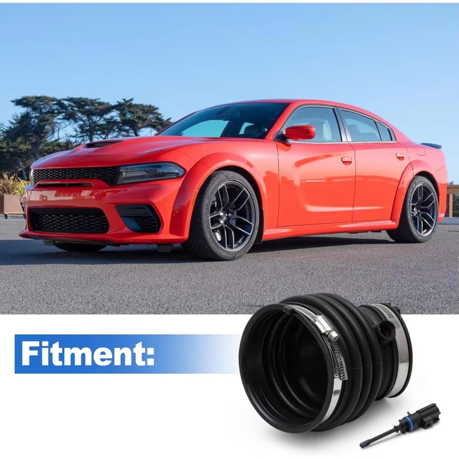 Compatible Con Dodge Para Challenger 2011-2023 Para Charger 6.4L 2012-2023 Tubo De Manguera De Admisión De Filtro De Aire De Motor 5038430AE Aire Frío Turbo Filtro Kit