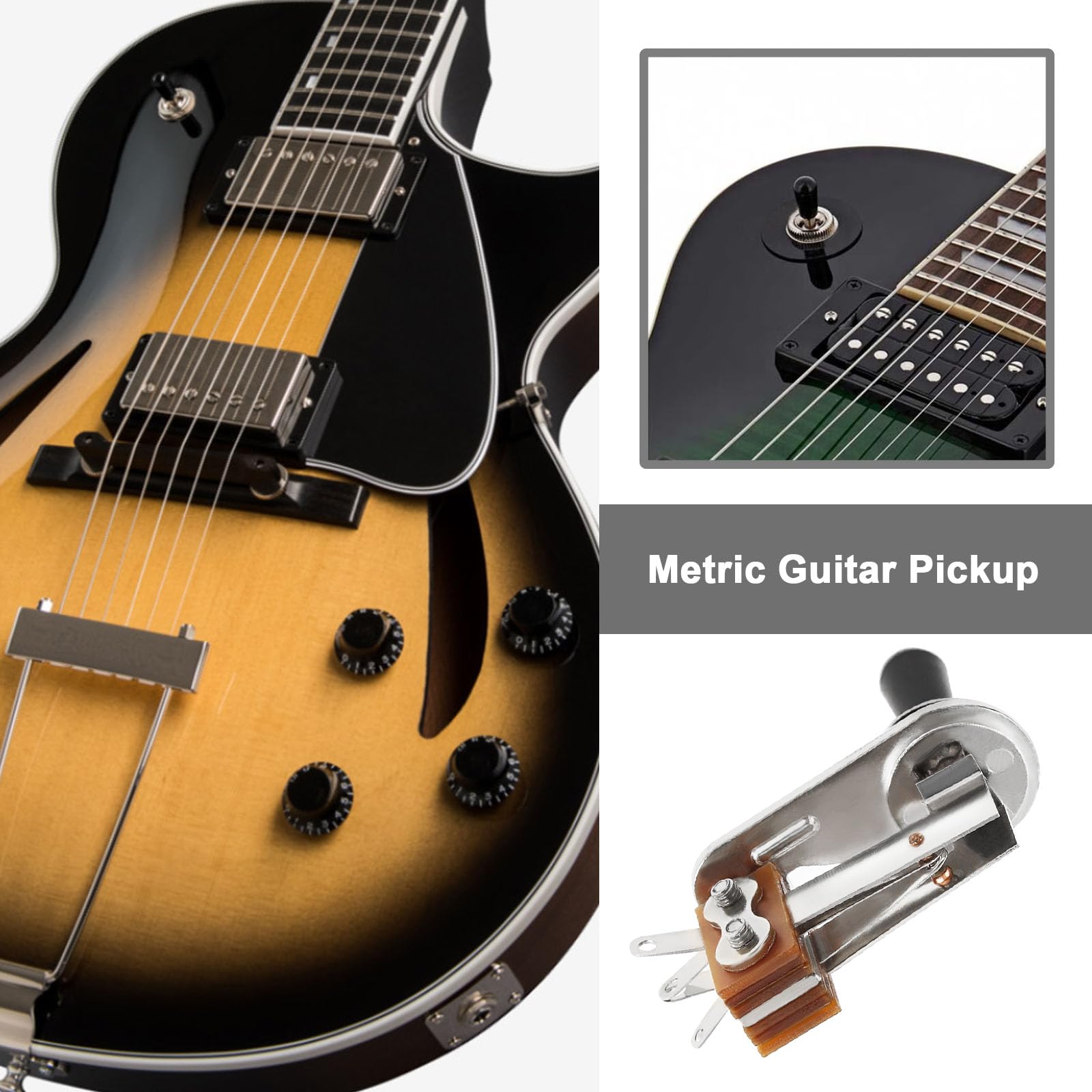 OTOTEC Basic Metric 3-Way Right Angle Toggle Switch L-Type Pickup Selector Compatible With Gibson Compatible With Epiphone Les Paul SG ES Electric