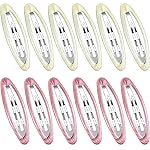 Waydress 12 Pcs Hair Clip Barrettes for Women Oval Snap Tortoise Metal Snap Clips Thin Hair Grips Ellipse Clips Non Slip Barrettes Accessories, 2.8 In(Vivid Style)