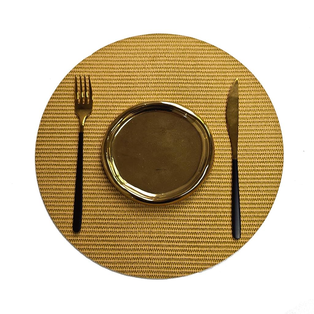 Placemat Braided Circular Table Mat Dish Hotel Household Waterproof Insulation