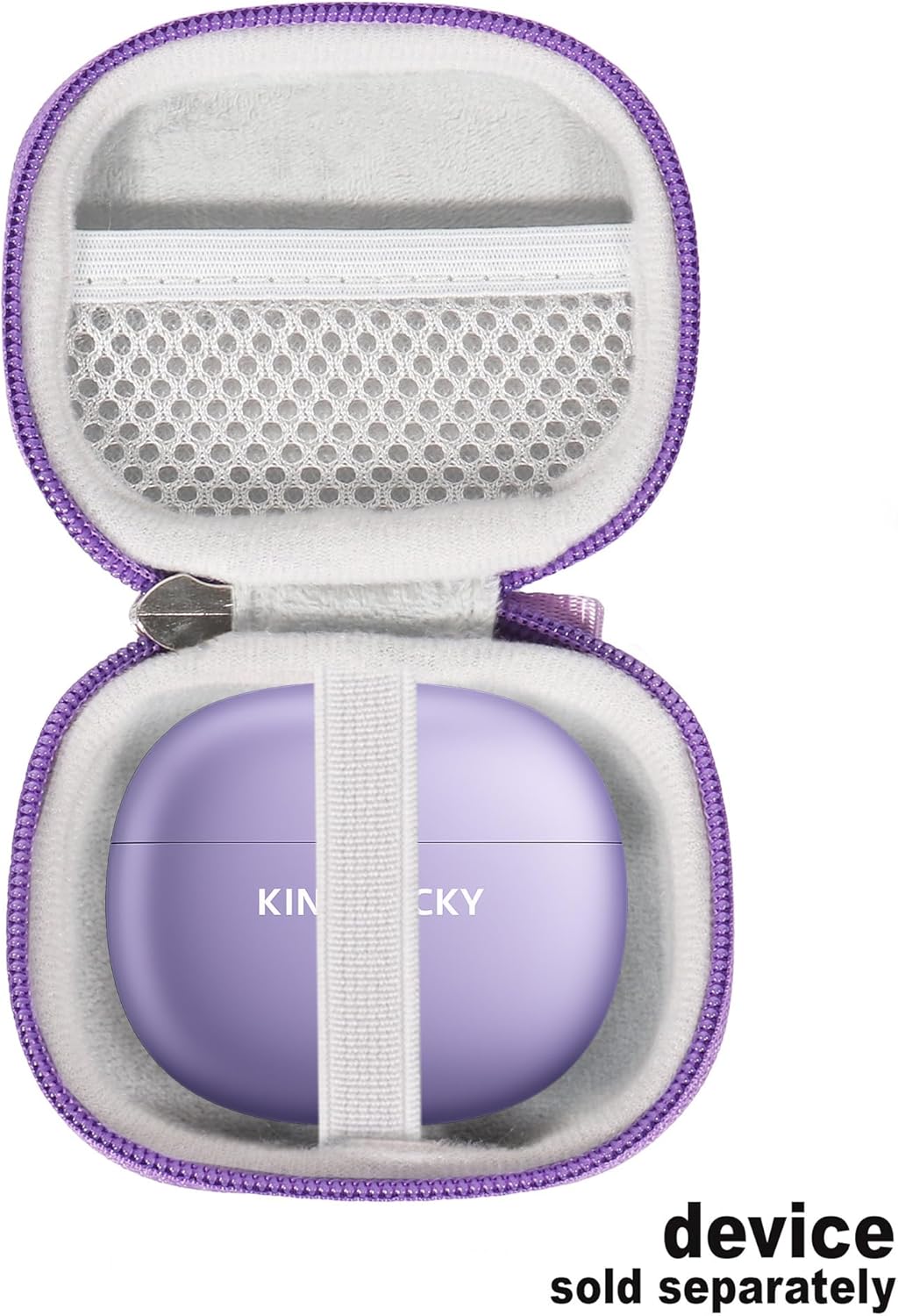 CaseSack Case for King Lucky i121 Clip on Earbuds Open Ear 5.4 Headphones (Purple) - Image 3