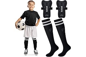Premium Youth Soccer Shin Guards & Socks (Age 4-6)