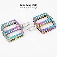 Vista 5 de Hikenture Adaptador de pedal de bicicleta 9/16 "a 1/2" Pedales de bicicleta Acero al molibdeno cromado (par)