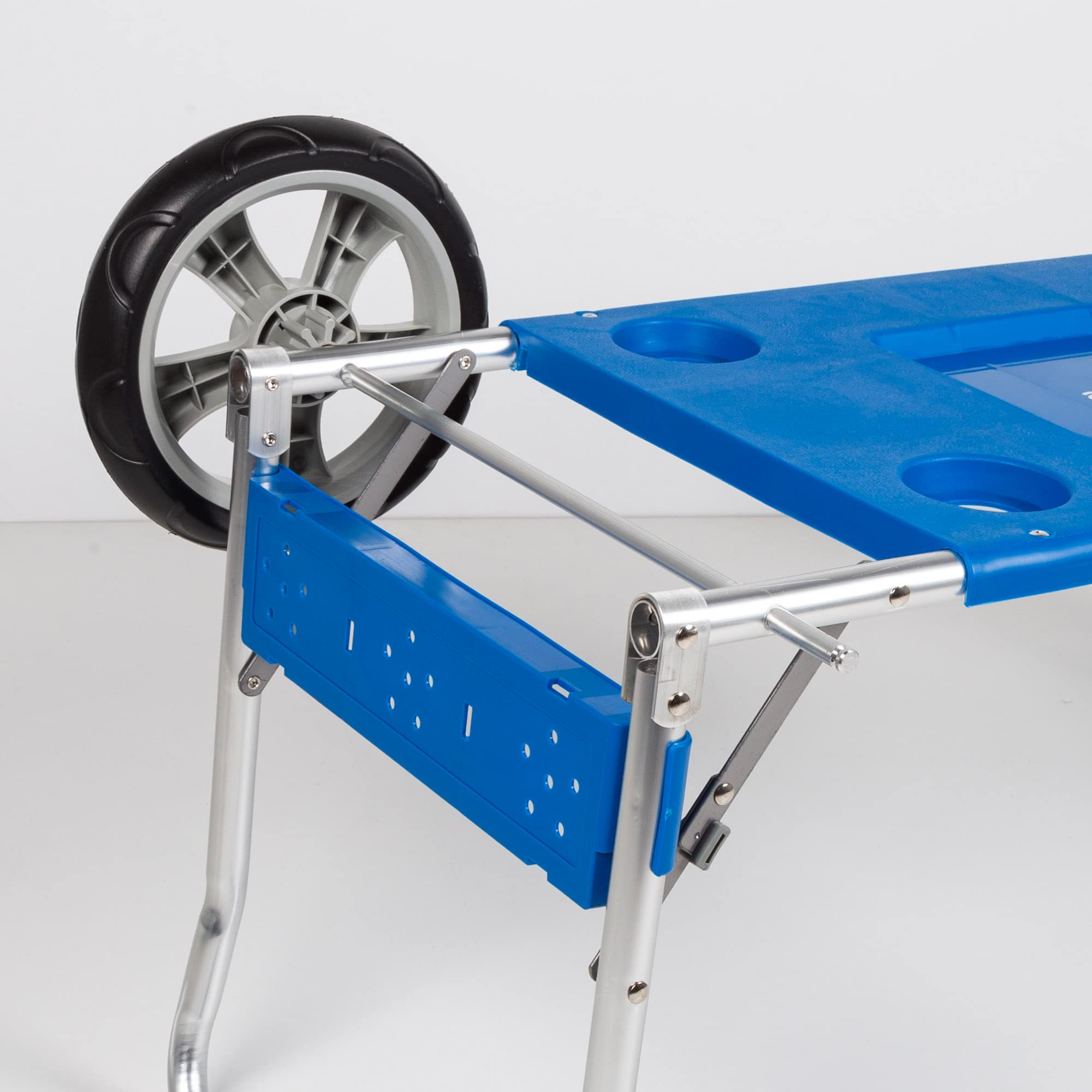 Aktive 62283 - Carrello da spiaggia pieghevole trasformabile in tavolo 2 in 1, Misure 50,5x45,5x104,5cm, Peso massimo 30kg, Custodia multiuso per spiaggia, campeggio, eventi