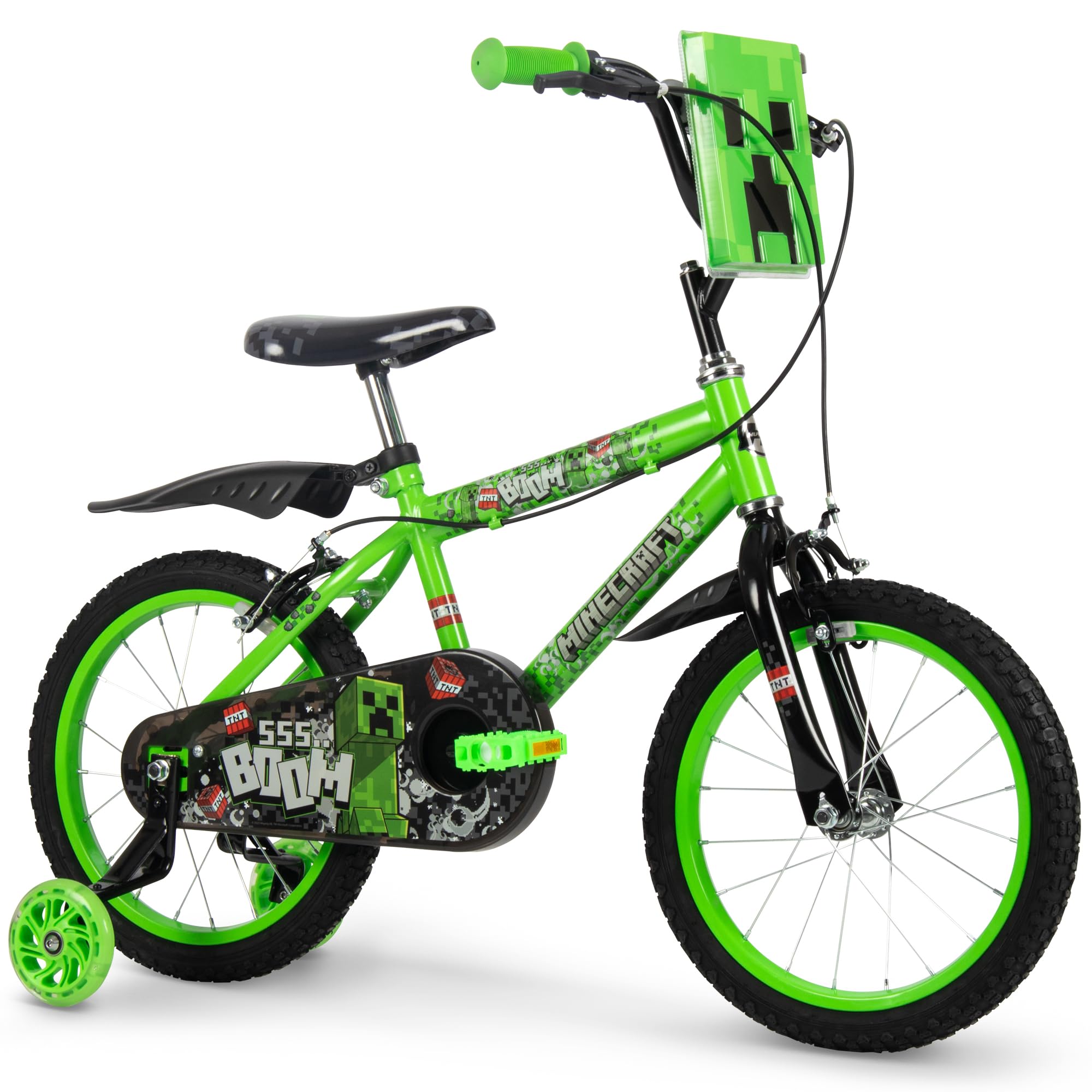 Huffy Minecraft 16' Kinderfahrrad Grün – Minecraft 16-Zoll-Fahrrad für Kinder