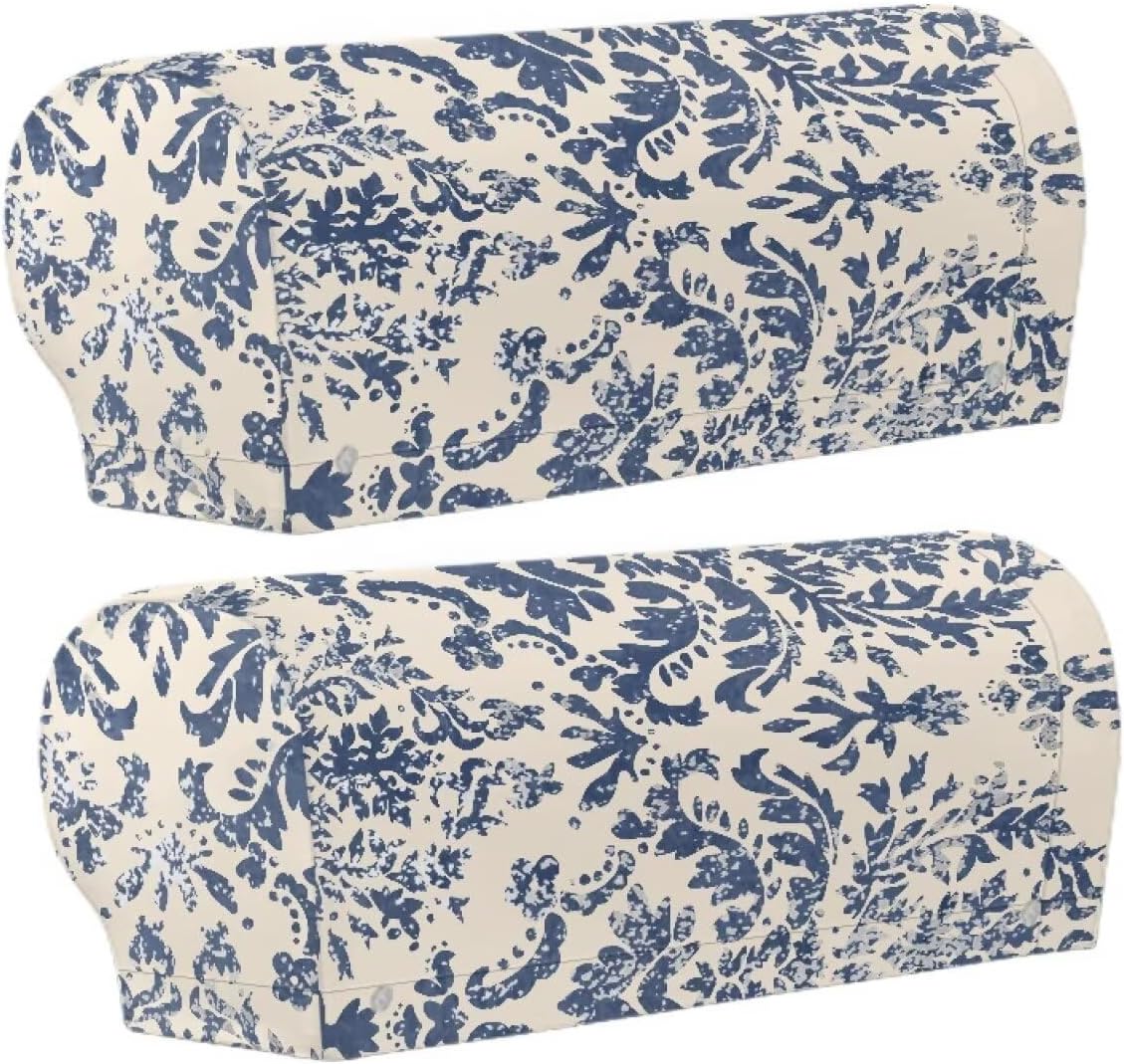 2pcs Armrest Covers for Recliners, Hippie Flower, Water Resistant Arm Rest Covers, Removable Armchair Slipcover with 10 Twist Pin, Suitable for Hotel Restaurant Home Office, Easy to Install