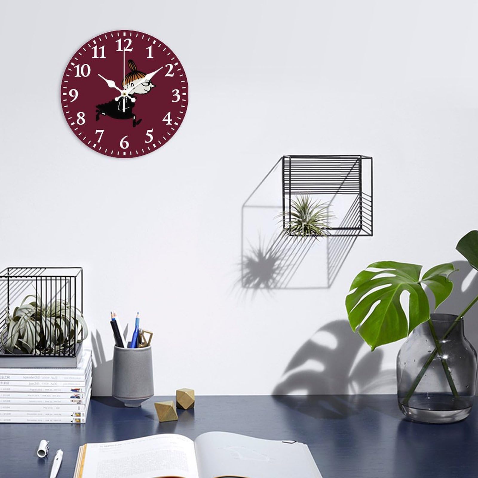 Amazon.co.jp: ムーミン 掛け時計 PVC壁掛け時計 静音 連続秒針