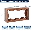Mesa de entrada de 63" con borde festoneado, mesa consola estilo granja, soporte estrecho de entrada con estante de almacenamiento, mesa de madera curvilínea festoneada detrás del sofá para pasillo, entrada, sala, café 3