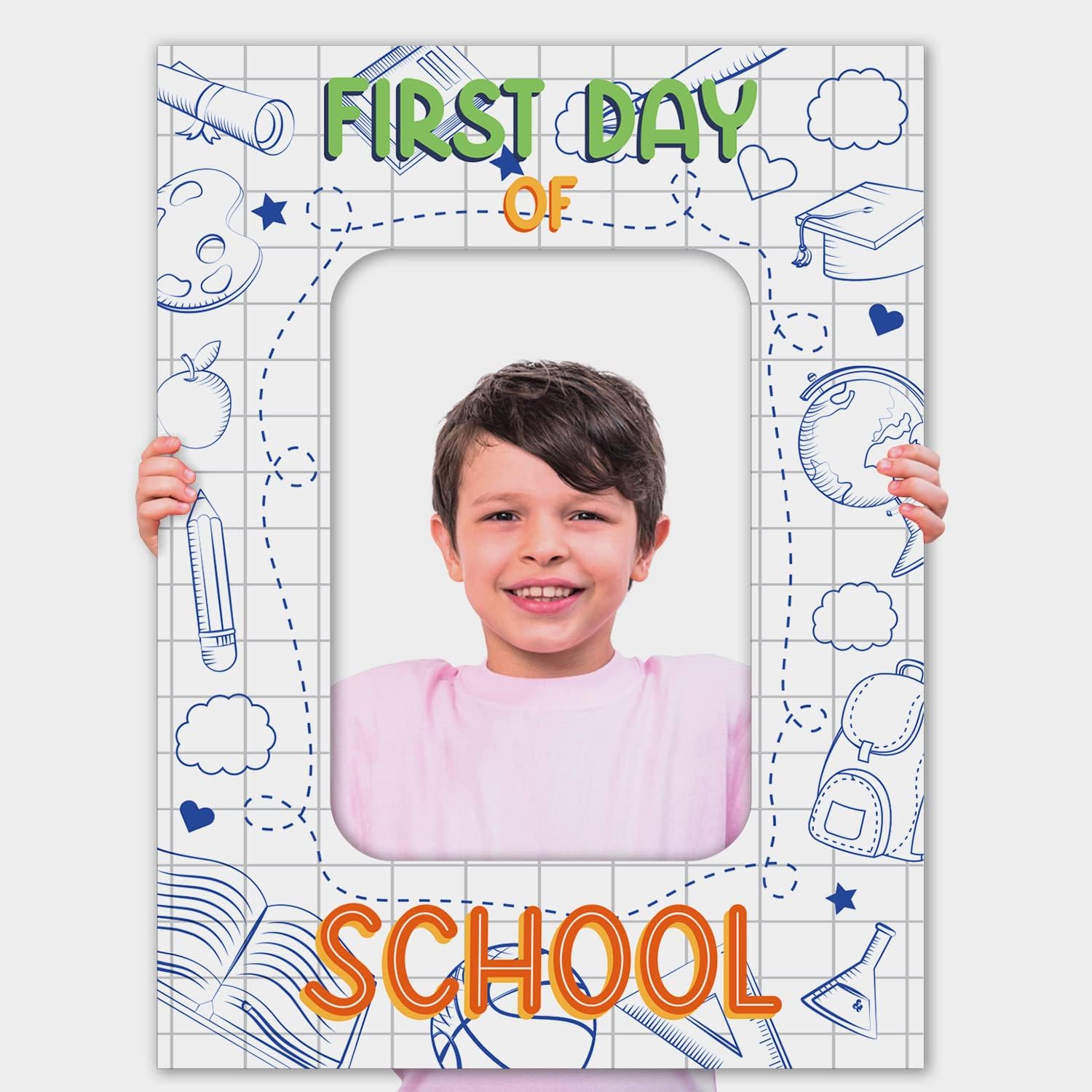 Soul Décor Back to School Photo Prop Board, Picture Frame First Day of School, Adorable and Creative First Day of School Picture Idea, Cut Out Board Sign, Coro Plastic, Made in The USA