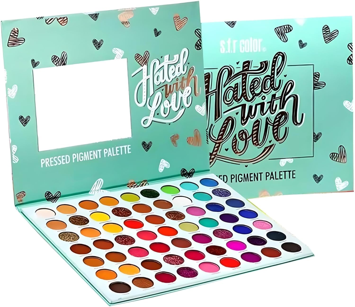 Rsentera Hated with Love Pressed Pigment Palette, 63 Shades, Eyeshadow Makeup-image-19