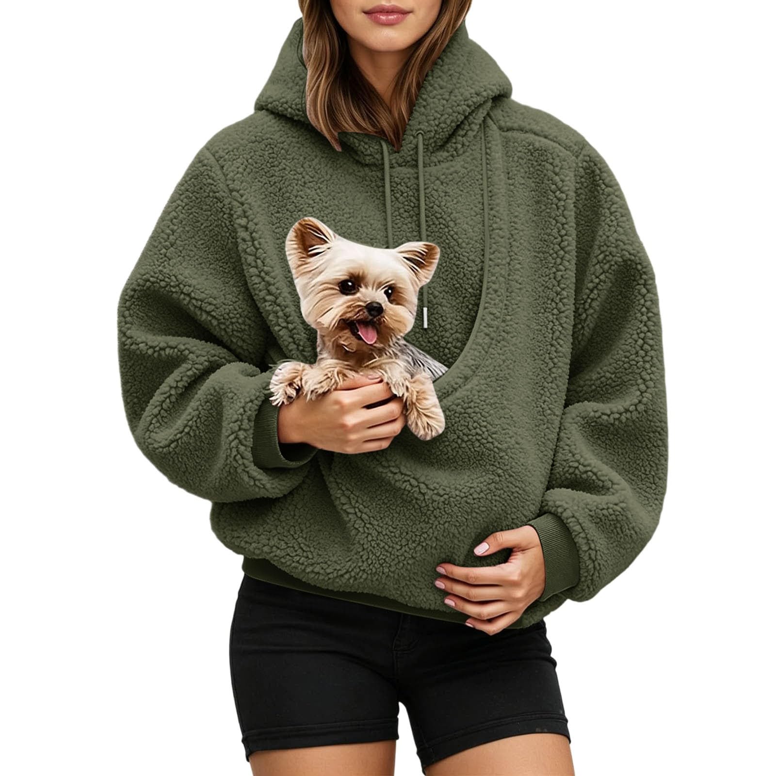 Pet Pouch Hoodie Oversized Pullover for Cats and Small Dogs