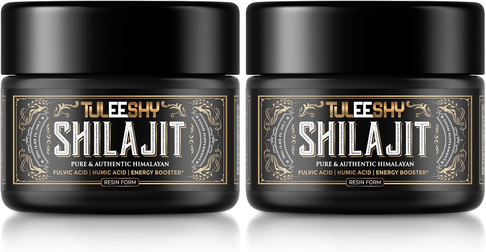 Shilajit Himalayan Shilajit Resin 30g - 100% Pure Shilajit with Fulvic Acid, Trace Minerals & Natural Compounds, Sourced from The Himalayas (Pack of 2)