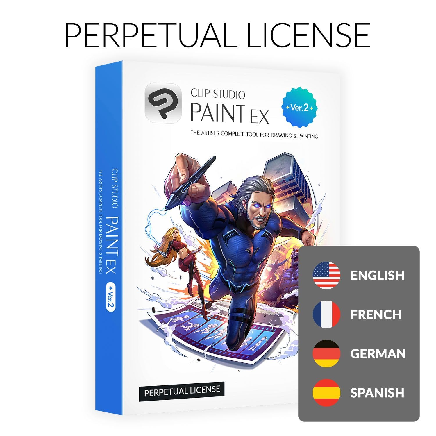 CLIP STUDIO PAINT EX Version 2 Perpetual License for Windows macOS
