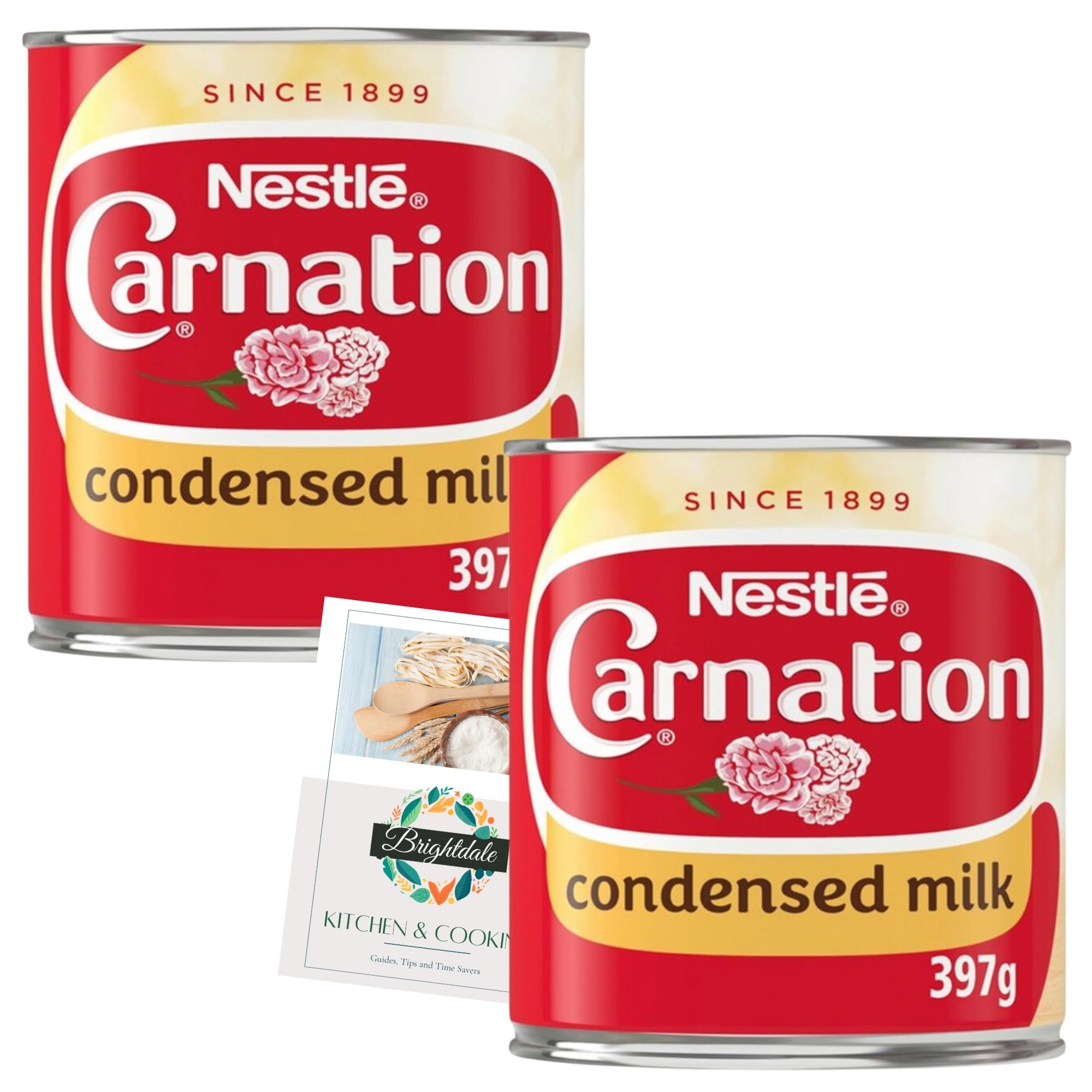Condensed Milk Bundle With Nestle Carnation 2 Pack 397g + Brightdale Kitchen Booklet