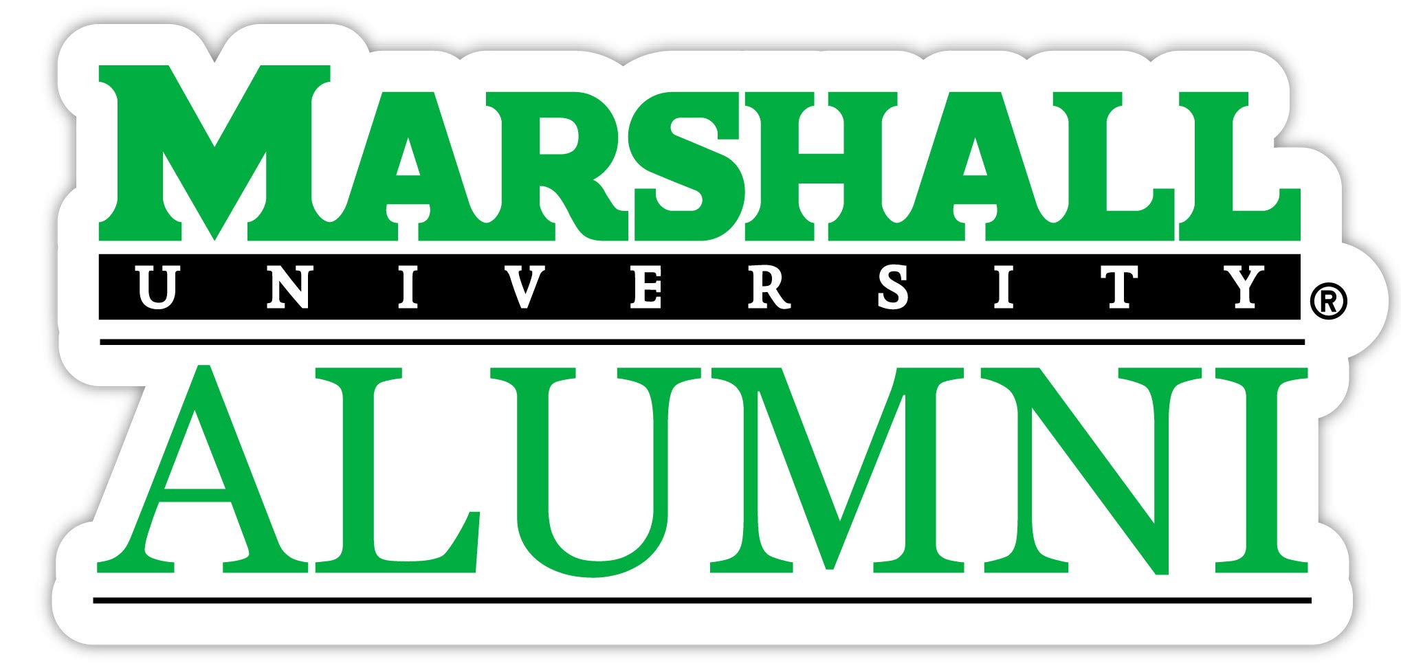 Marshall Thundering Herd 4-Inch Laser Cut Alumni Vinyl Decal Sticker Officially Licensed Collegiate Product