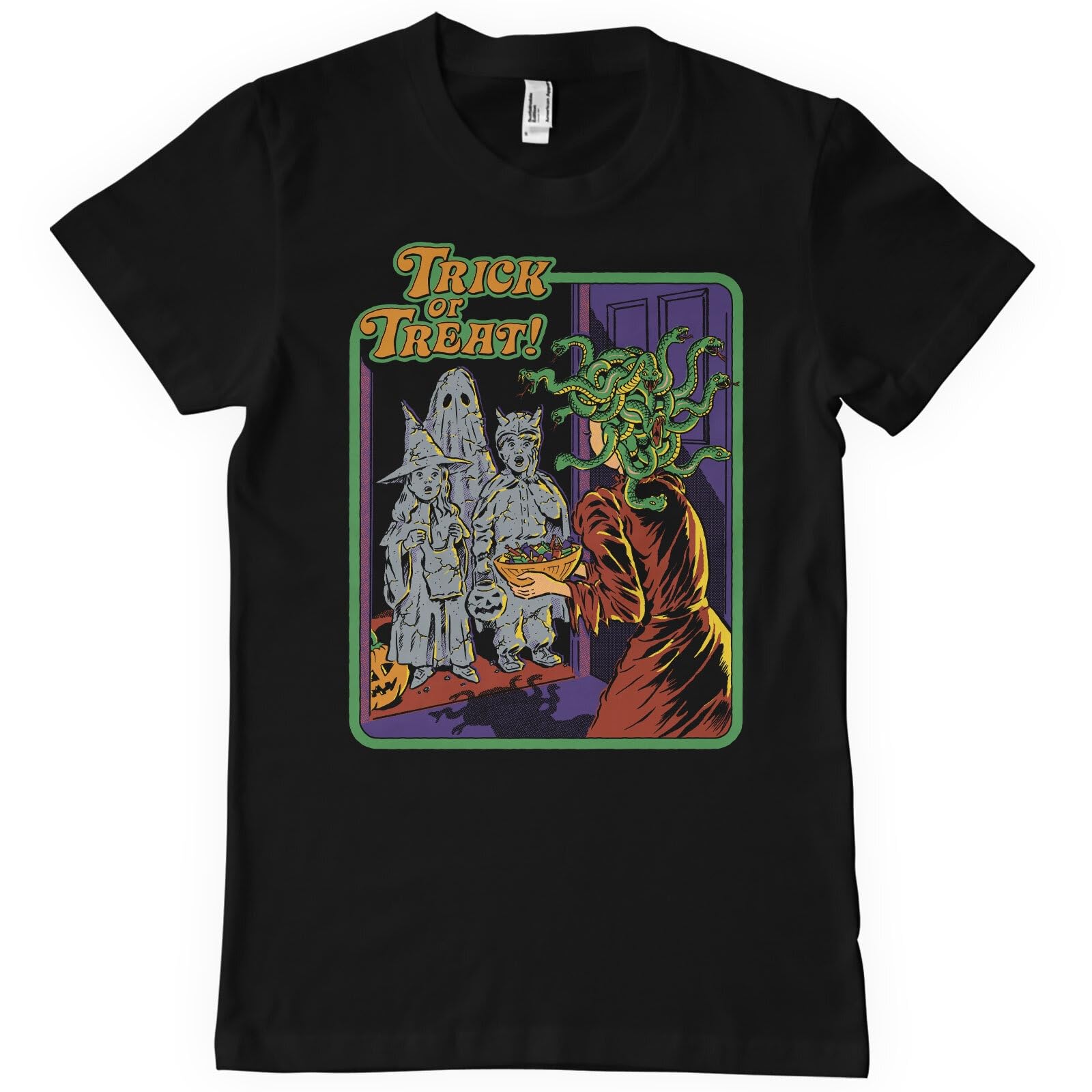 Steven Rhodes Officially Licensed Trick Or Treat Mens T-Shirt (Black), Large