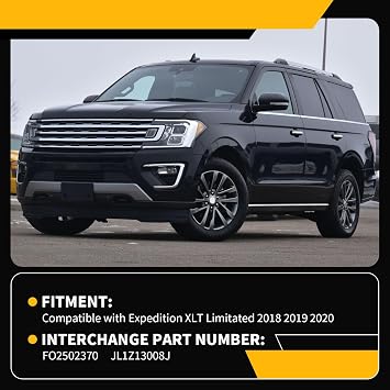 Headlight Assembly Compatible with Expedition 2018-2021 w/Bulbs