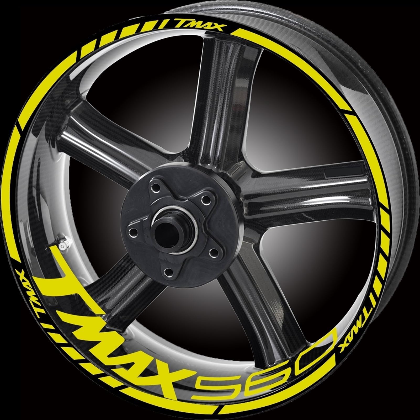 Motorcycle for Yamaha Tmax 530 500 560 Tmax530 Tmax500 Tire Rim Reflective Decals Waterproof Stickers(Color28)