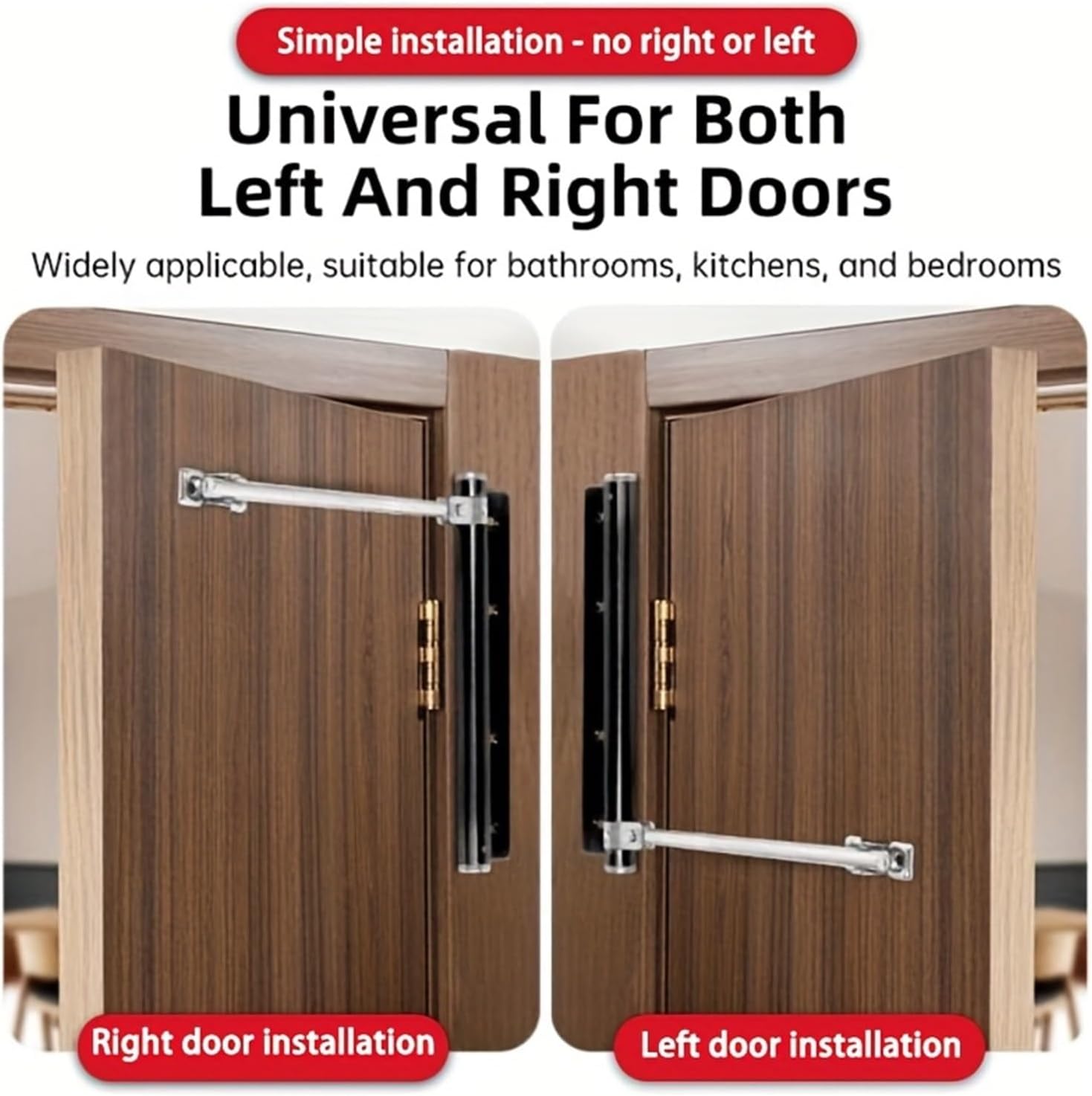 Automatic Door Closer Hinge Stainless Steel Spring Hydraulic Buffer Soft Close Hardware