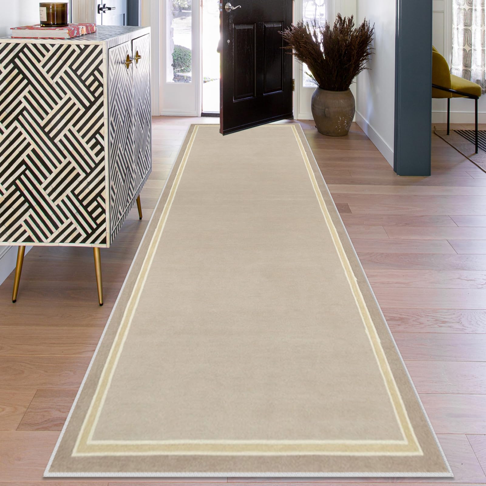 Ruxevnsy Hallway Runner Rug Non Slip Kitchen Runner Mat Long Carpet Runners 70 x 90 cm Washable Hall Runner Rugs Floor Carpet Hall Runners Bedroom Entryway Corridor Area Rug Kitchen Carpet Floor Mat