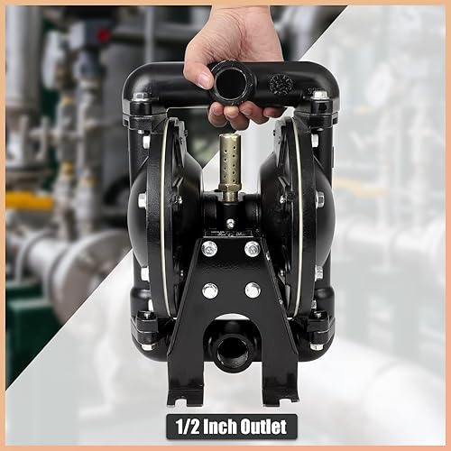 Miniatura 2 de GCCSJ Bomba neumática de doble diafragma de 1 pulgada de entradasalida química neumática QBY4-25L 31 GPM doble diafragma polipropileno nitrilo