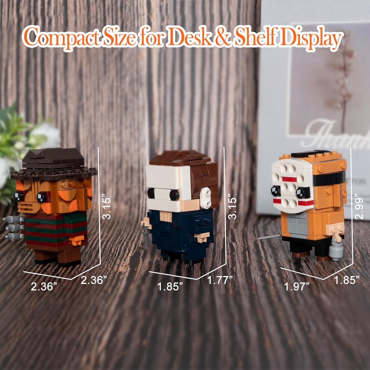 Halloween Horror Figures Building Block Set, Scary Collectible Action Figures, Horror-Inspired Brick-Compatible Toys, Creative Display Decor, for Adults and Teens, 358 PCS